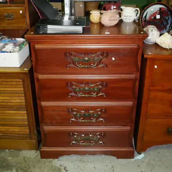 solid pine 4 drawer chest H-1030 W-740 D-520