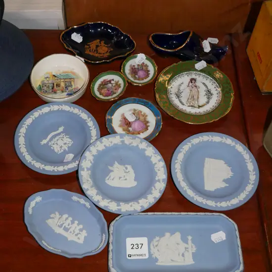 Limoges and Wedgwood dishes etc