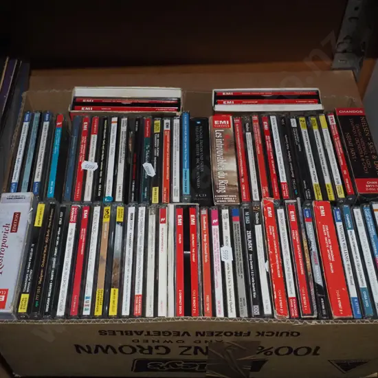 box of CDs