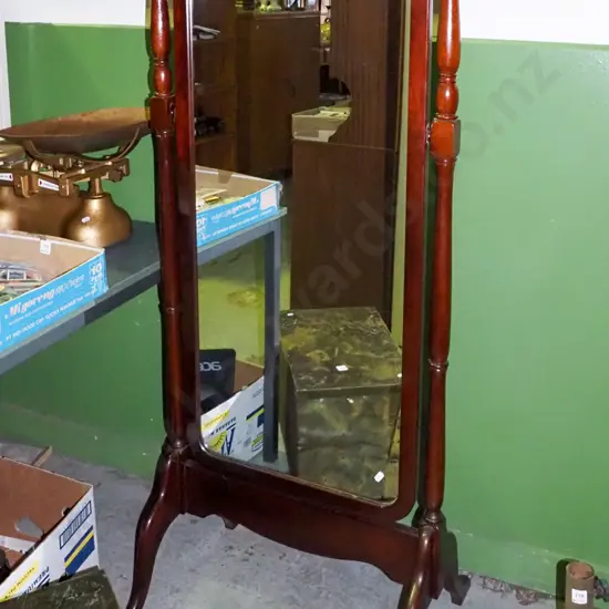 mahogany full length freestanding mirror