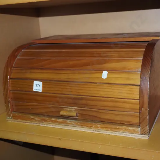 wooden breadbin