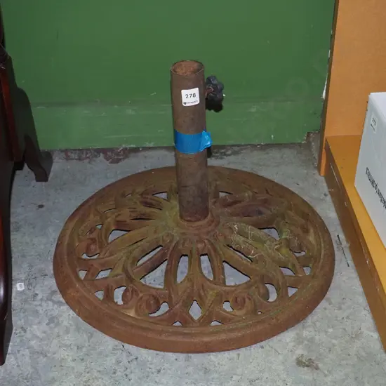 cast iron sun umbrella stand