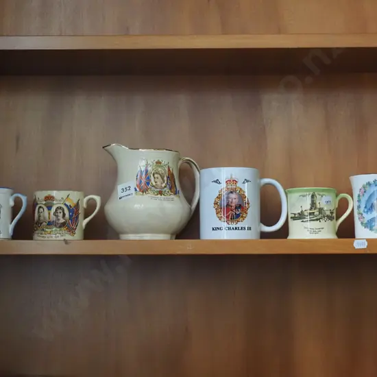 shelf of royal memorabilia
