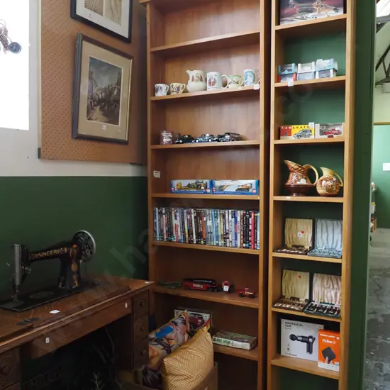 tall rimu bookcase H-2300 W-740 D-200