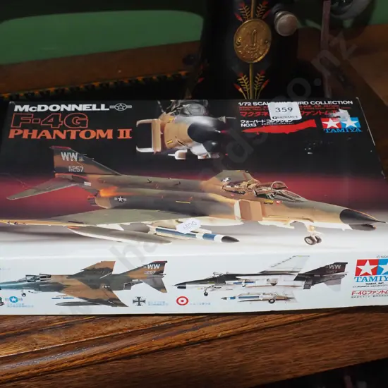 yet to be assembled scale model of Phantom military aircraft