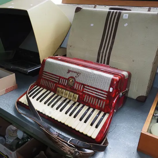 Scandalli piano accordion and carry case