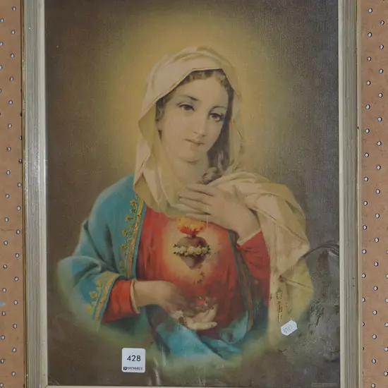 framed religious print