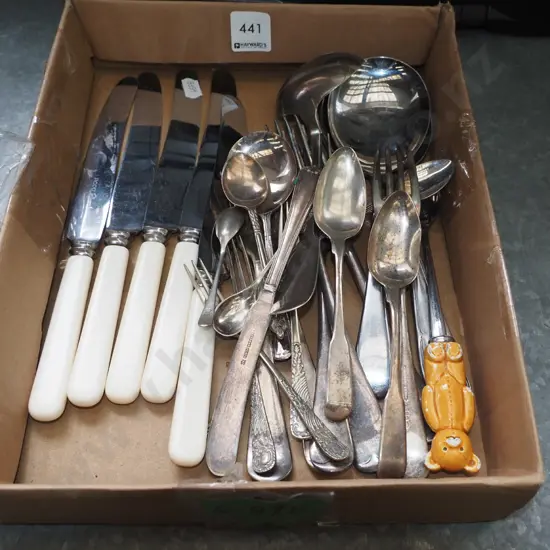 box of cutlery and utensils