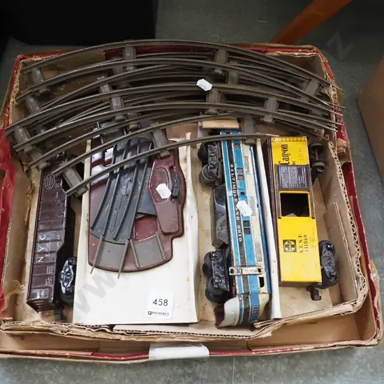 Hornby early part train set; tracks, switching station, rolling stock