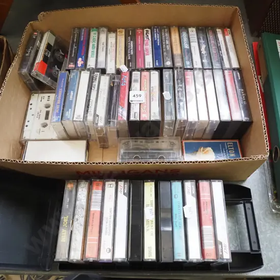 box and case of tape cassettes