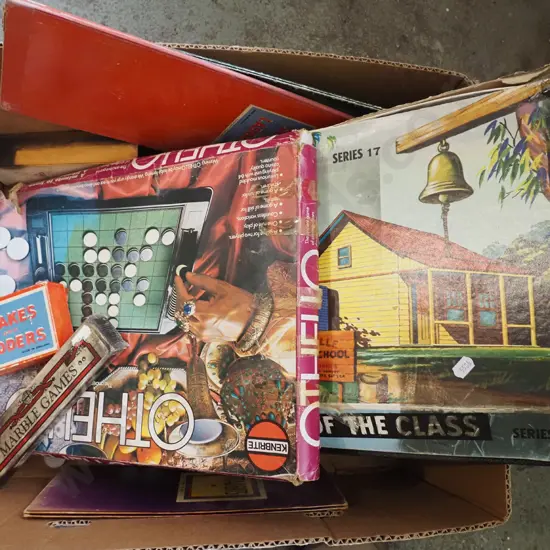 box of board games