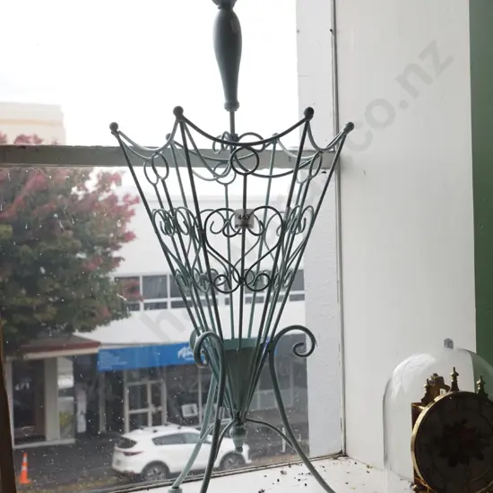 wrought metal umbrella stand