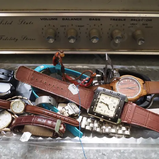 plastic tray of watches