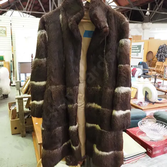 ladies full length fur coat