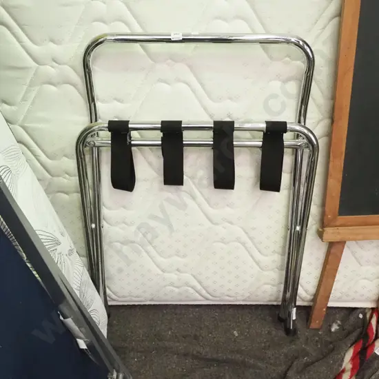 foldaway chrome suitcase stand