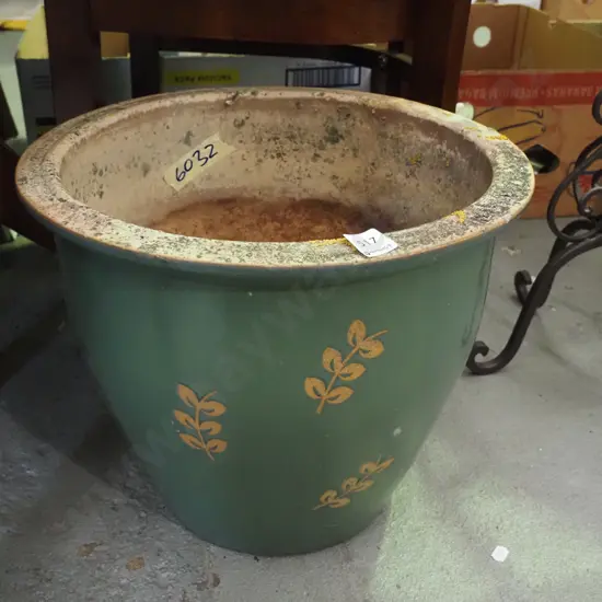glazed planter