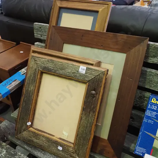 4x wooden picture frames