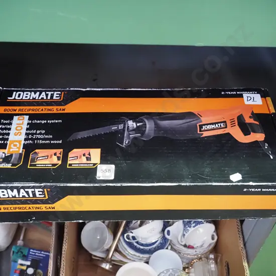 box; Jobmate reciprocating saw