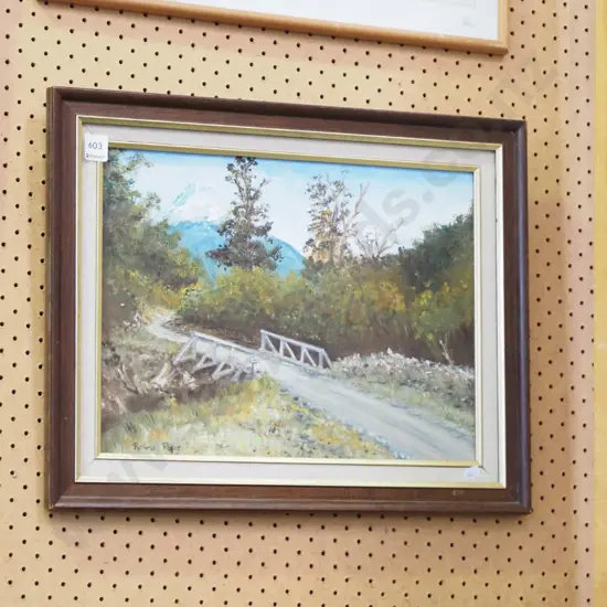 framed oil - bridge over stream
