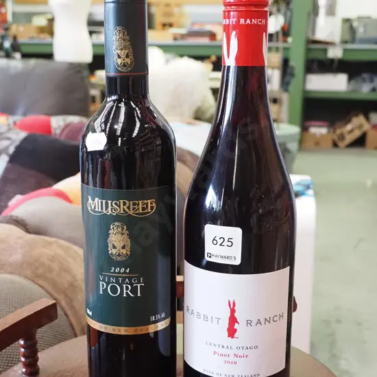 bottle of port, Central Otago pinot noir