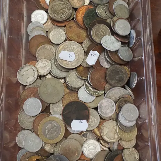 tray of coins