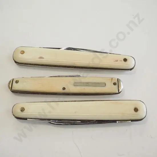 3x bone handled knives