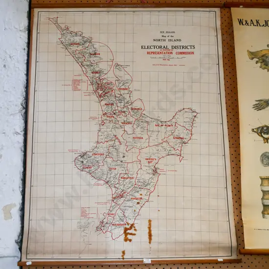 drop down maps - North Island Electoral Districts 1956