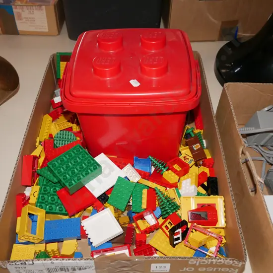 box of early Lego