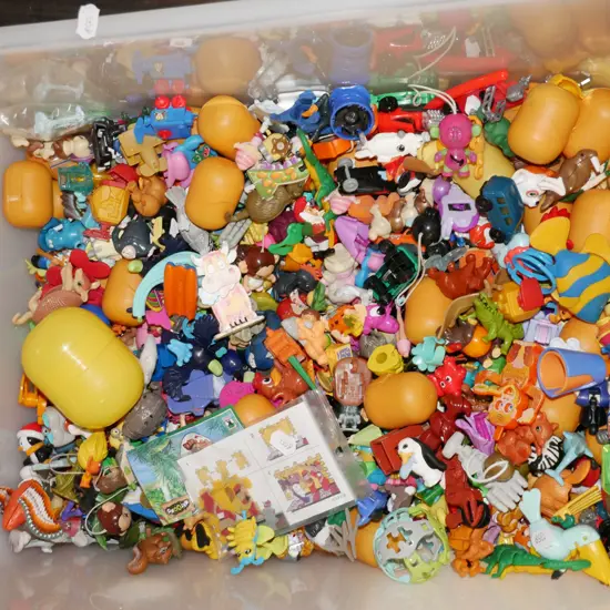 plastic tub of various childrens toys