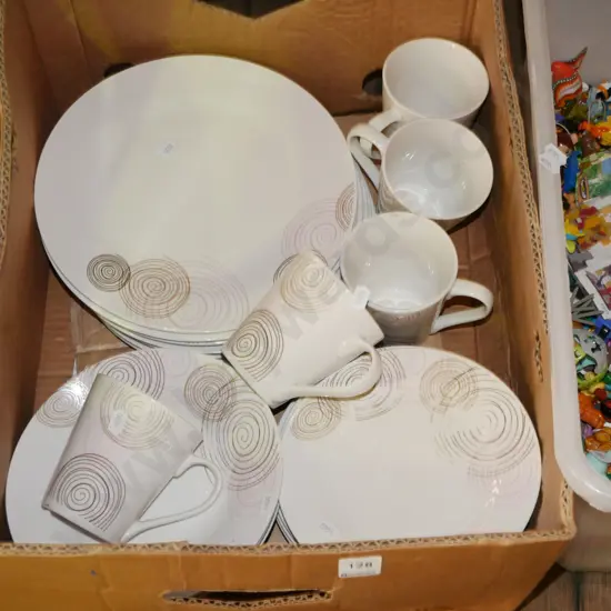box of modern Harrison and Lane dinner items