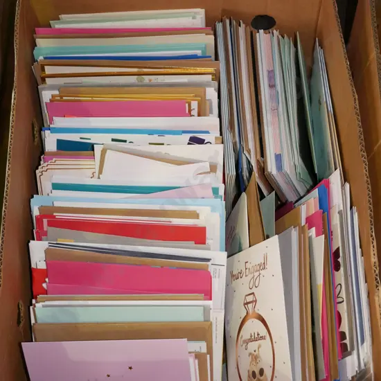 box of greeting card