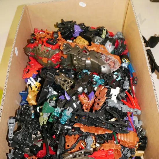 box of Lego bionicles