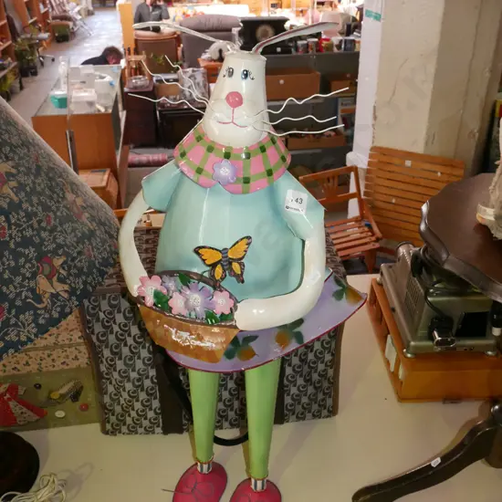 tall tin Easter bunny figurine H-750