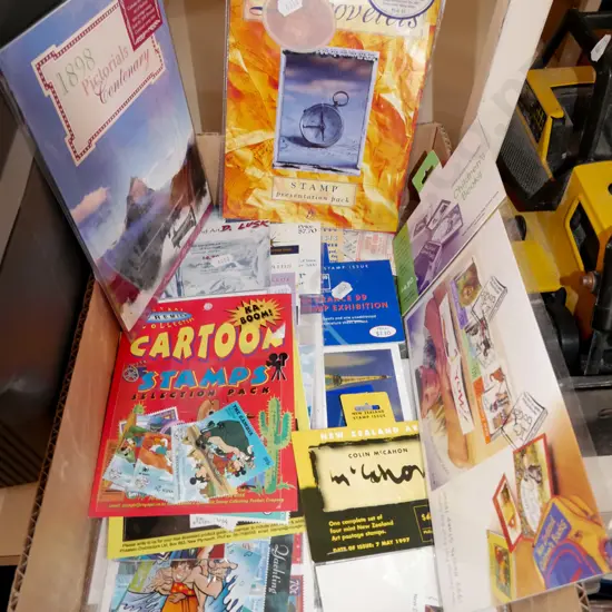 various stamps and first day covers