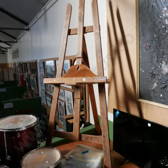 large wooden artist's easel