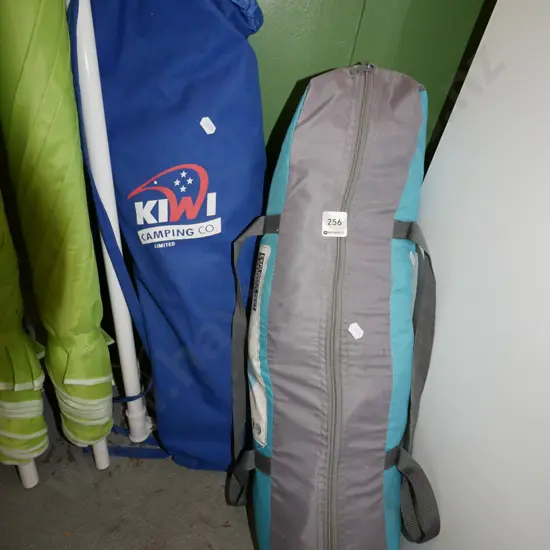 pup tent, camping bed