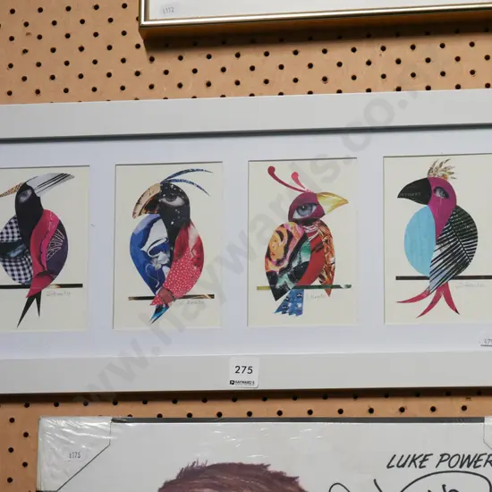 framed quadrant - birds