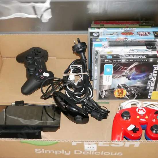 DVDs, playstation games, various controllers