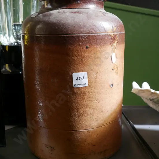 salt glazed storage crock