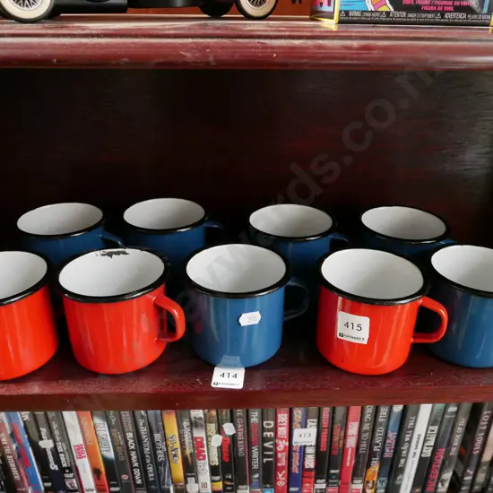 9x enamel coffee  mugs