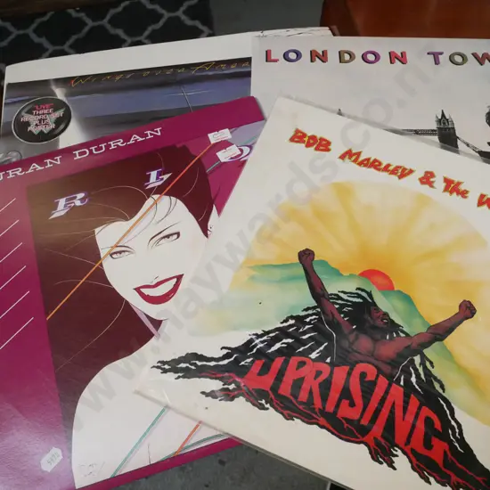 LPs; Duran Duran, Wings, Bob Marley