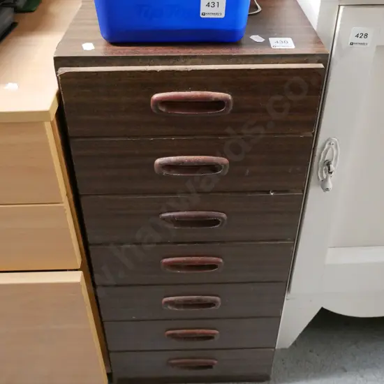 faux wood veneer 7 drawer hobby drawers H-700 