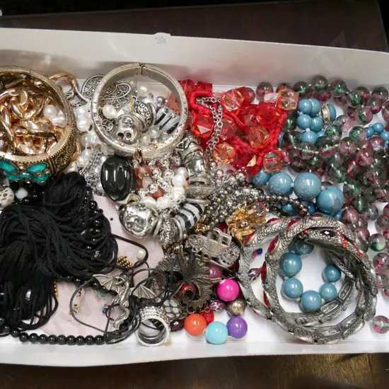 box of costume jewellery
