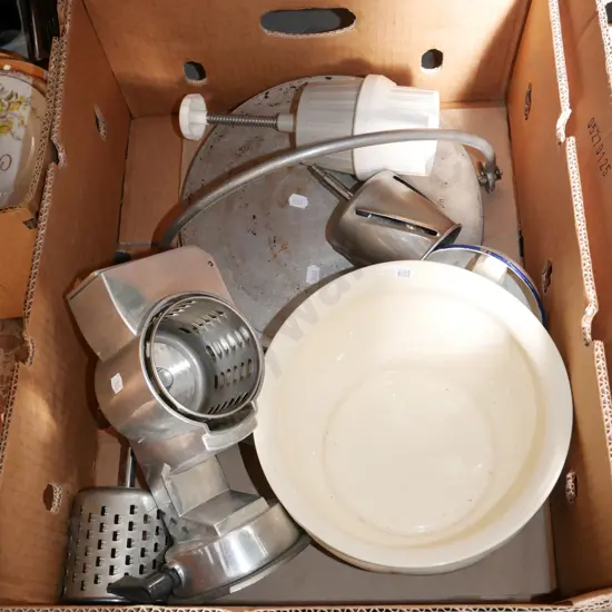 bench top Zyliss, grater, guzunder etc