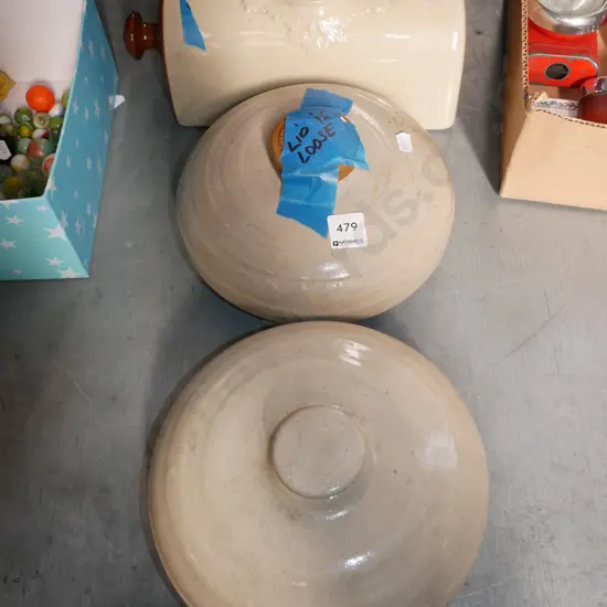 3x stoneware hot water bottles