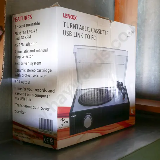 Lenox turntable, cassette with usb link to pc
