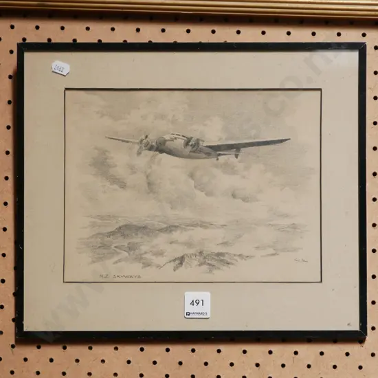 framed pencil - NZ sky ways