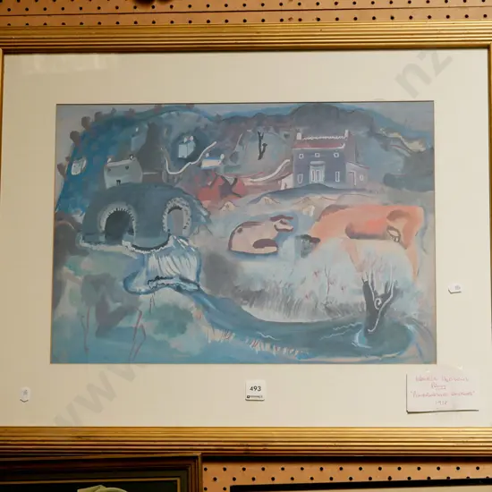 framed Frances Hodgkins print - Pembrokshire Landscape 1938