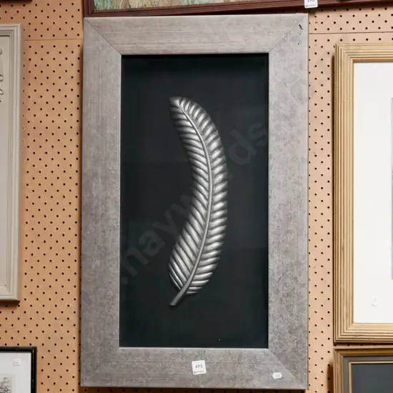 3D framed silver fern frond