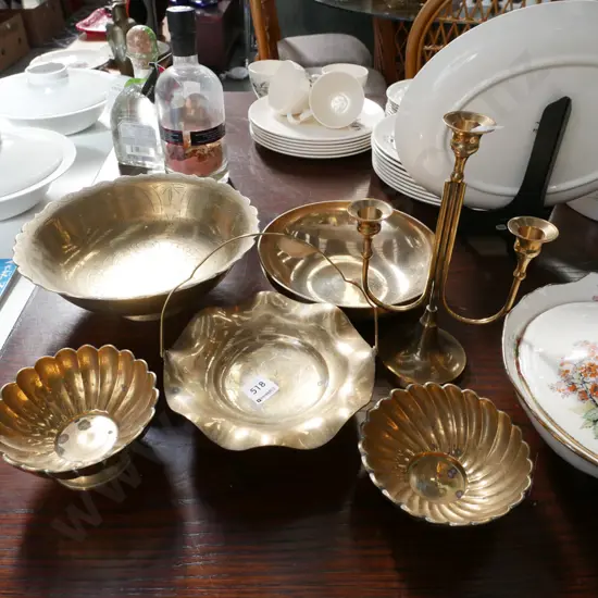 brass comports, bowls